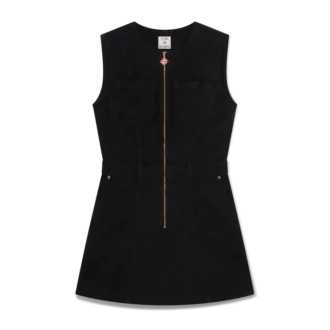 Denim-Monogramm-Kleid mit Reißverschluss