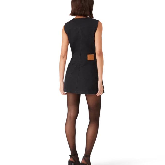 Denim-Monogramm-Kleid mit Reißverschluss