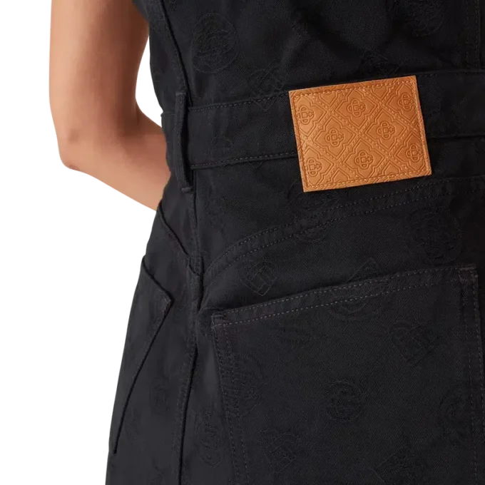Denim-Monogramm-Kleid mit Reißverschluss