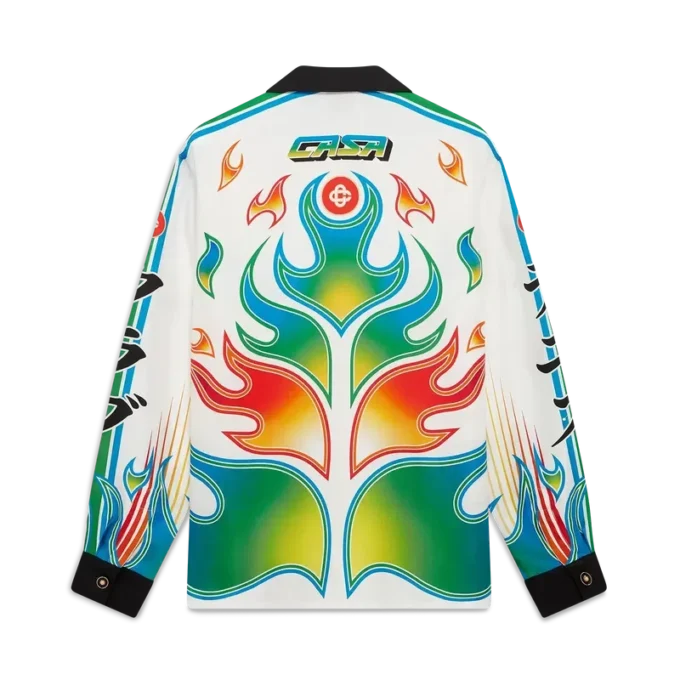 Flame Laurel Langarmhemd aus Seidentwill