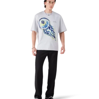 Flaming Tennis Ball Oversized Kurzarm-T-Shirt