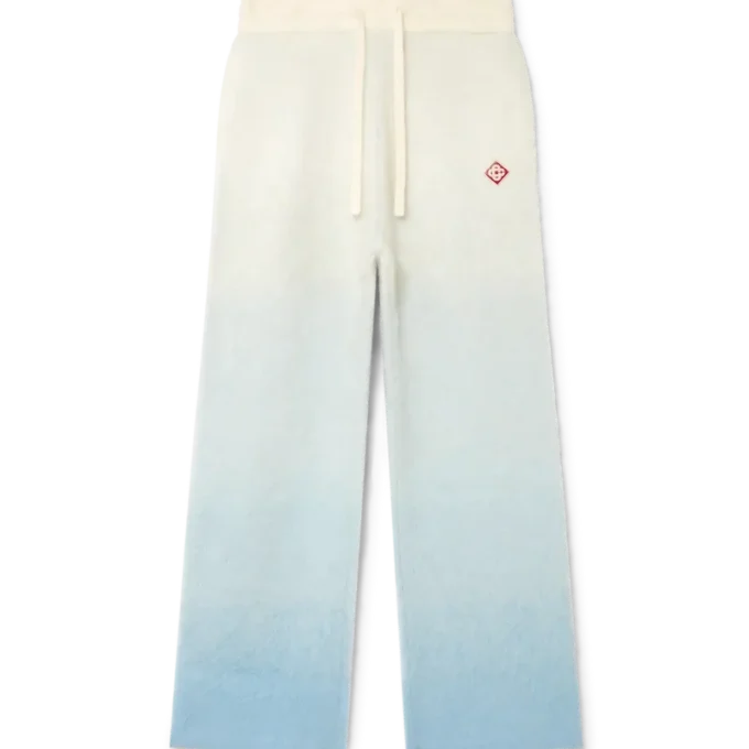 Flauschige Mohair-Hose mit Farbverlauf