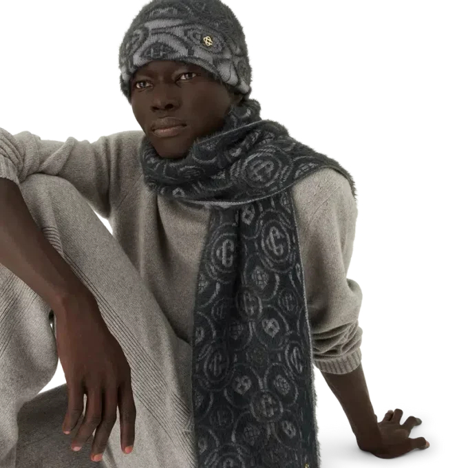 Flauschiger Monogram-Mohair-Schal