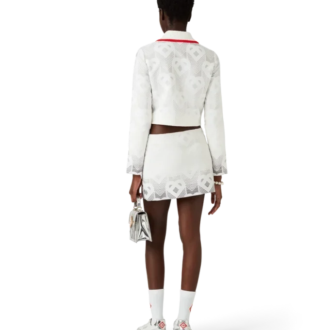 Frottee-Jacke mit Herz-Monogramm in Farbverlauf