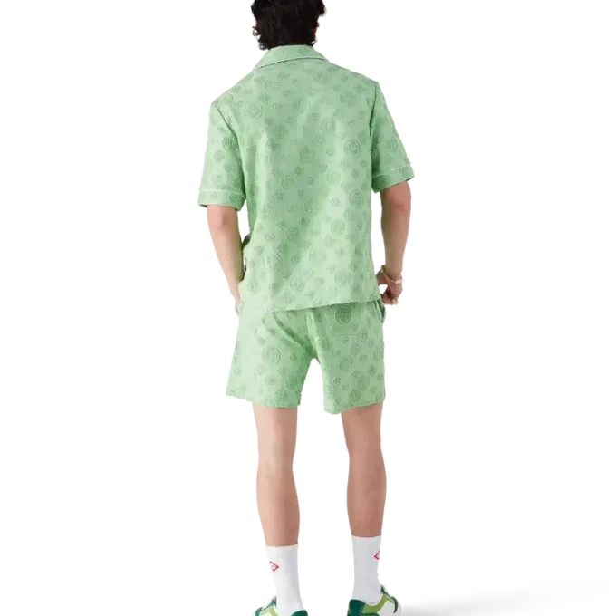 Frottee-Monogramm-Hemd mit kurzen Shorts