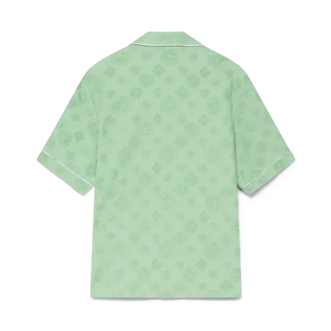 Frottee-Monogramm-Hemd mit kurzen Shorts