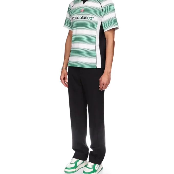 Fußball-T-Shirt mit Streifen-Einsätzen