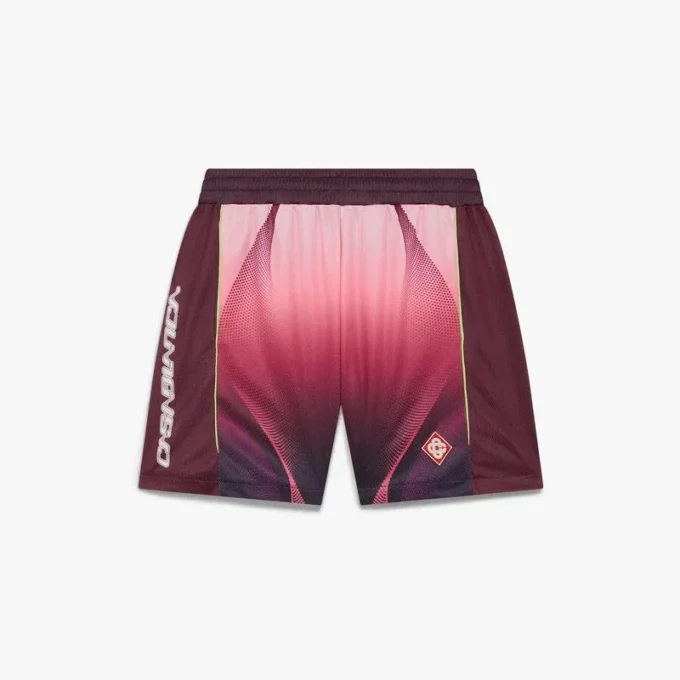 Fußballshorts mit Auberginen-Farbverlauf