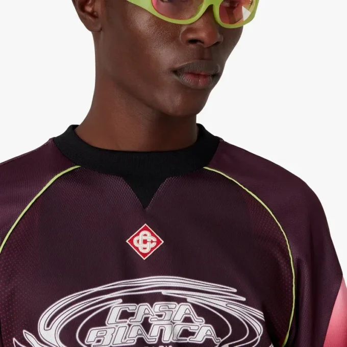 Fußballtrikot mit kurzen Ärmeln und Aubergine-Farbverlauf