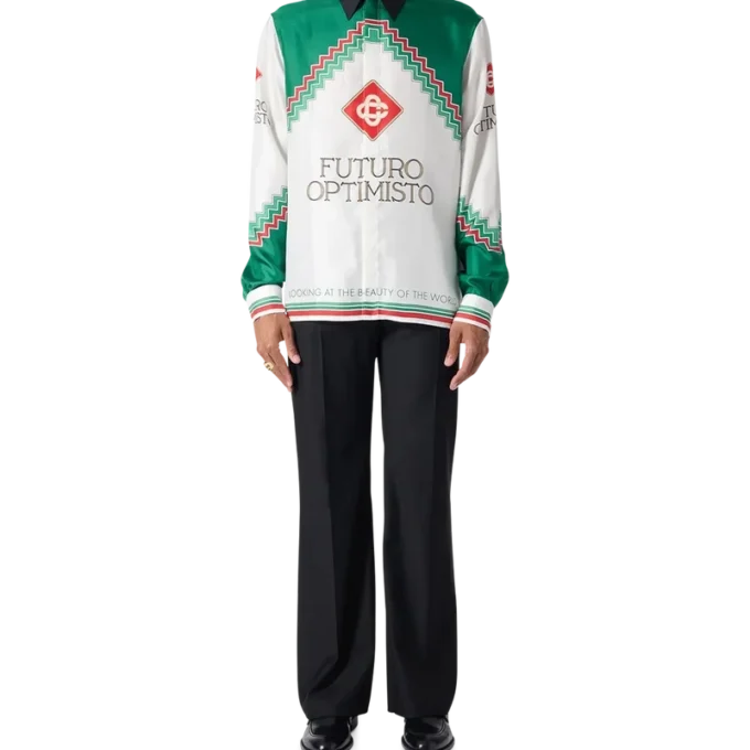 Futuro Optimisto Seidenhemd Futuro Optimisto Seidenhemd