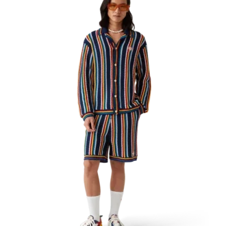 Gehäkeltes Streifenhemd Gehäkeltes Streifenhemd