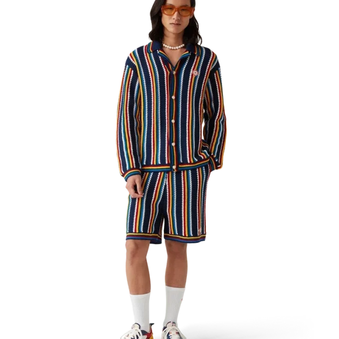 Gehäkeltes Streifenhemd