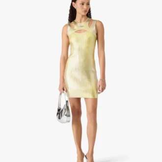 gelbes minikleid mit folienprint 2 330x330 - Gelbes Minikleid mit Folienprint