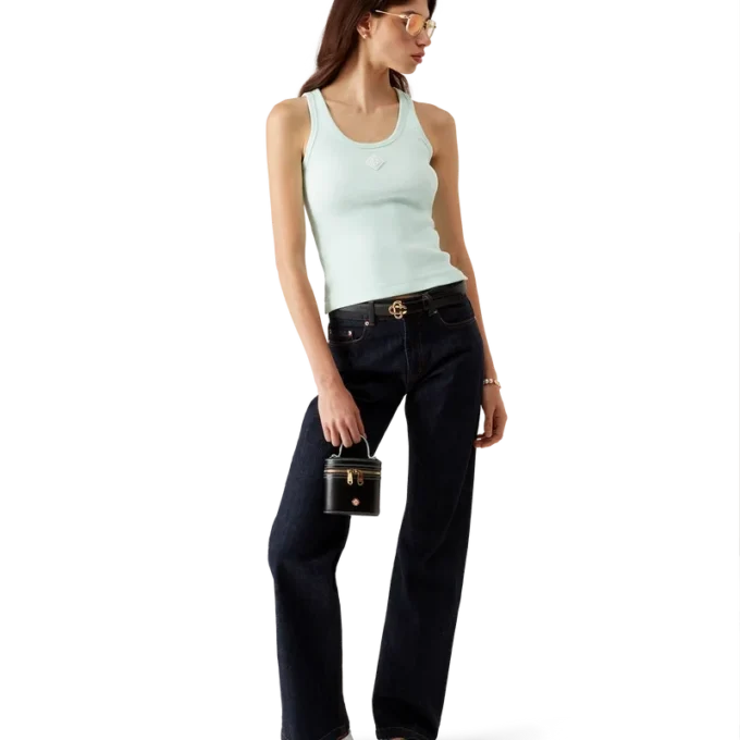 Geripptes Jersey-Tanktop