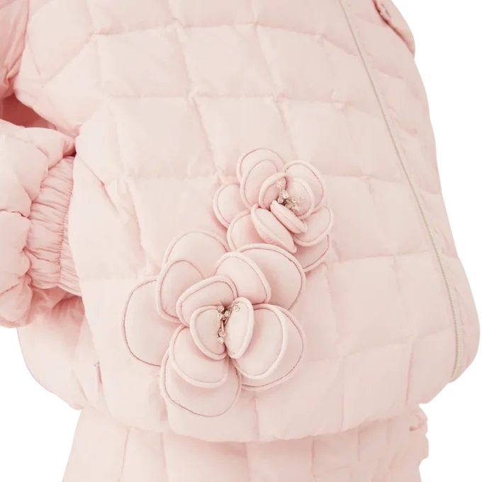 Gesteppte Nylon-Kapuzenjacke