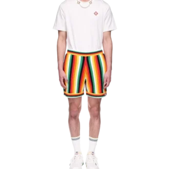 Gestreifte Frottee-Shorts