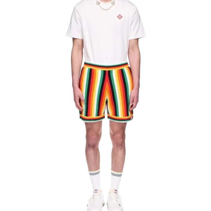 Gestreifte Frottee-Shorts