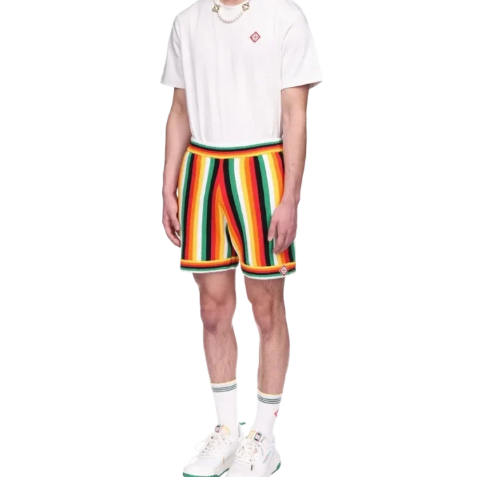 Gestreifte Frottee-Shorts