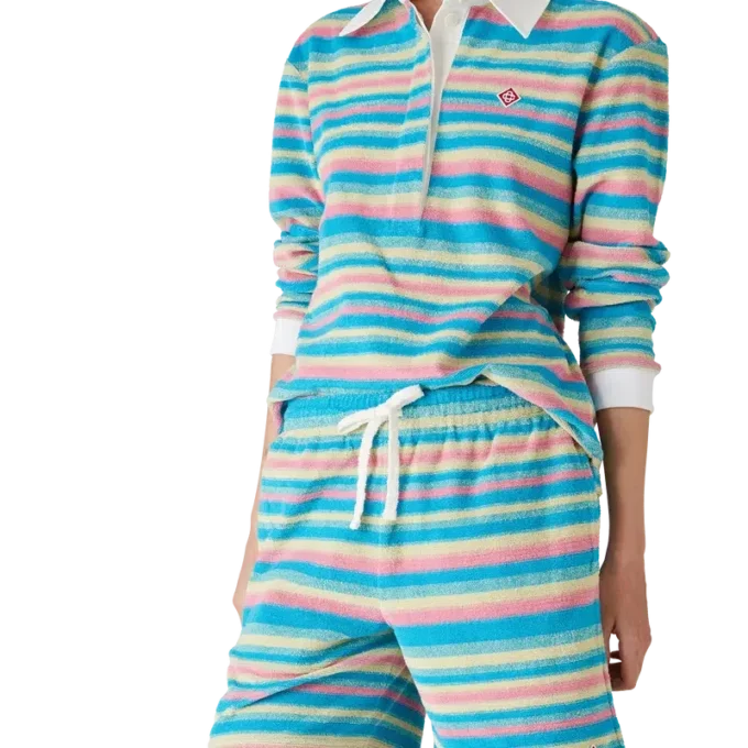 Gestreifte Frottee-Shorts Gestreifte Frottee-Shorts