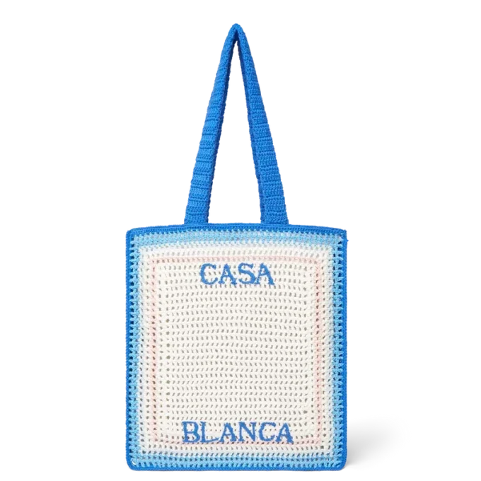 Gestreifte Häkel-Tasche