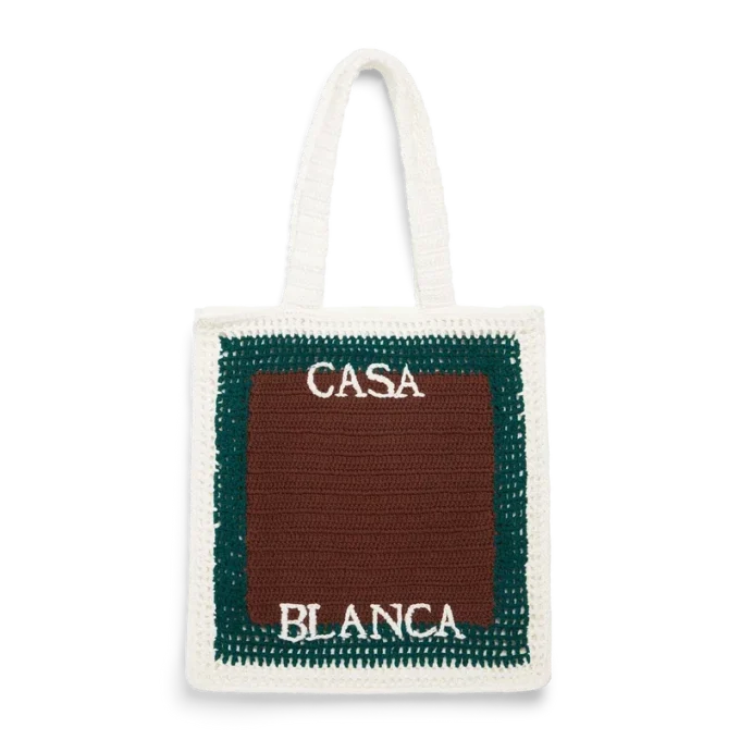 Gestreifte Häkel-Tasche