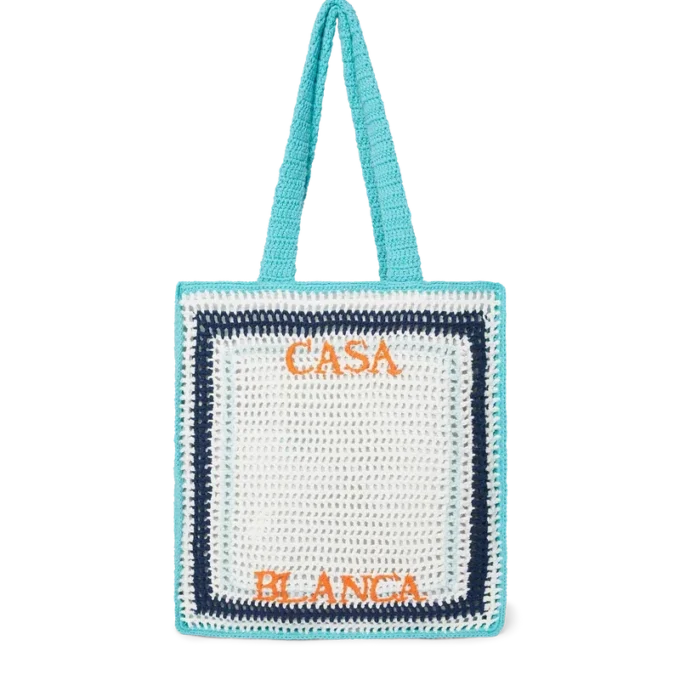 Gestreifte Häkel-Tasche