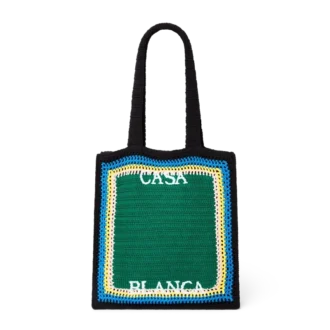 Gestreifte Häkel-Tasche