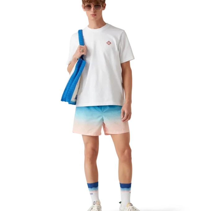 Gestreifte Häkel-Tasche