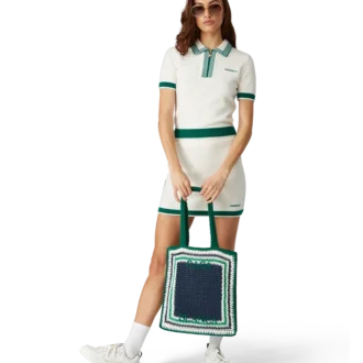 Gestreifte Häkel-Tasche