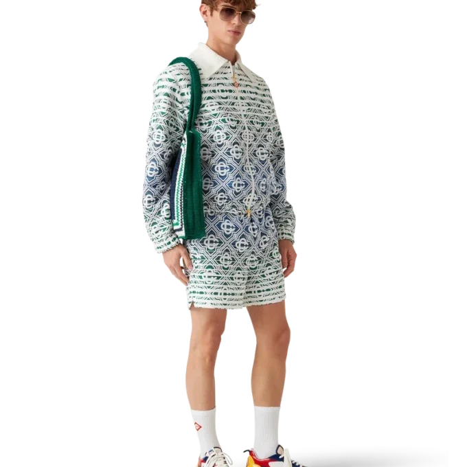 Gestreifte Häkel-Tasche