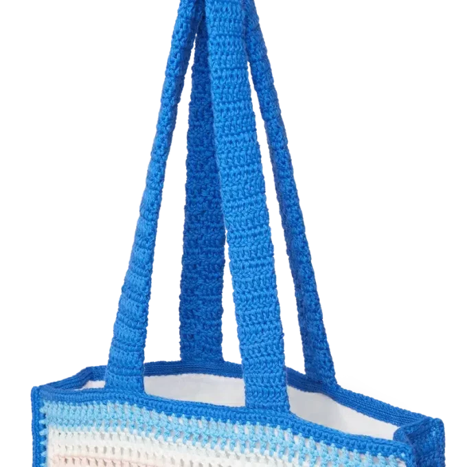 Gestreifte Häkel-Tasche