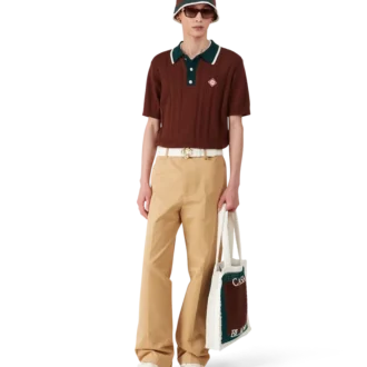 Gestreifte Häkelmütze