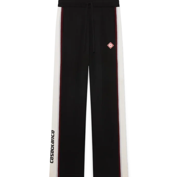 Gestreifte Merino-Strickhose