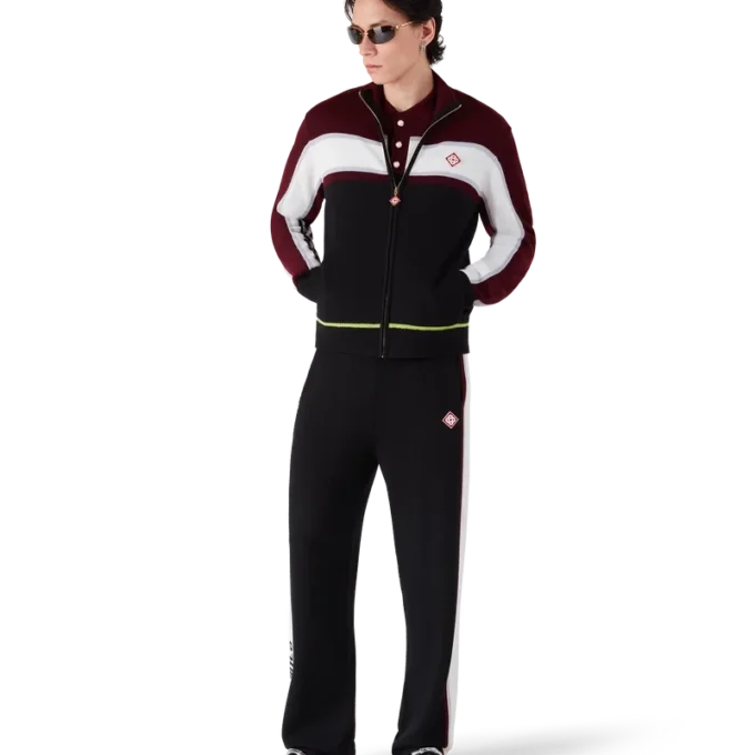 Gestreifte Merino-Strickhose