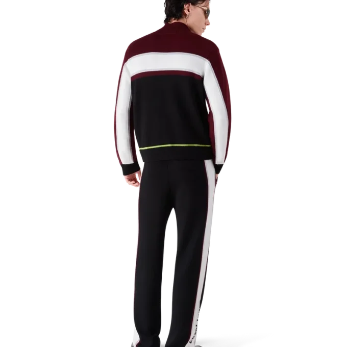 Gestreifte Merino-Strickhose