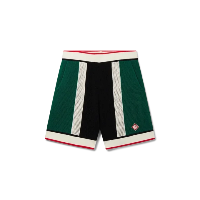 Gestreifte Mesh-Shorts