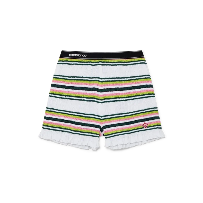 Gestreifte Shorts mit Raffungen Gestreifte Shorts mit Raffungen