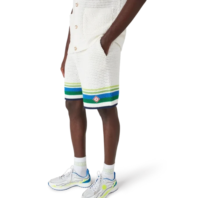 Gestreifte Strick-Shorts