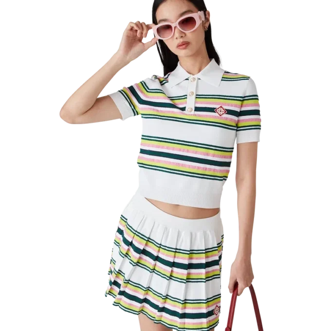 Gestreifter Faltenrock