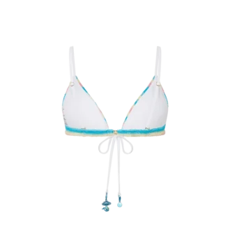 Gestreiftes Bikini-Oberteil aus Frottee