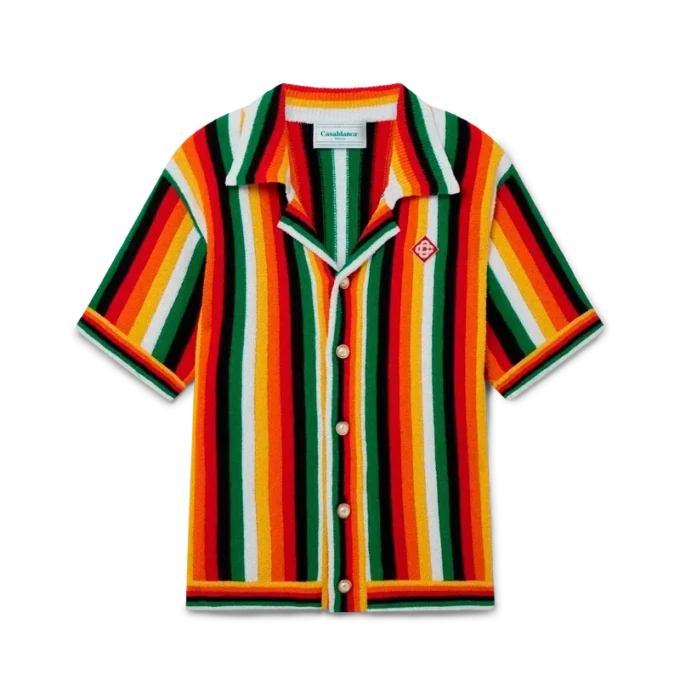 Gestreiftes Frottee-Hemd Gestreiftes Frottee-Hemd