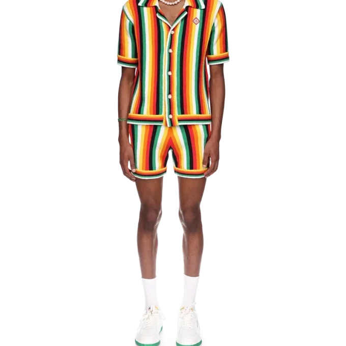 Gestreiftes Frottee-Hemd Gestreiftes Frottee-Hemd