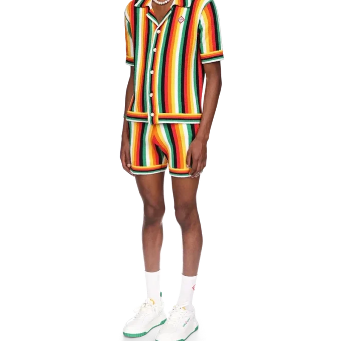 Gestreiftes Frottee-Hemd Gestreiftes Frottee-Hemd