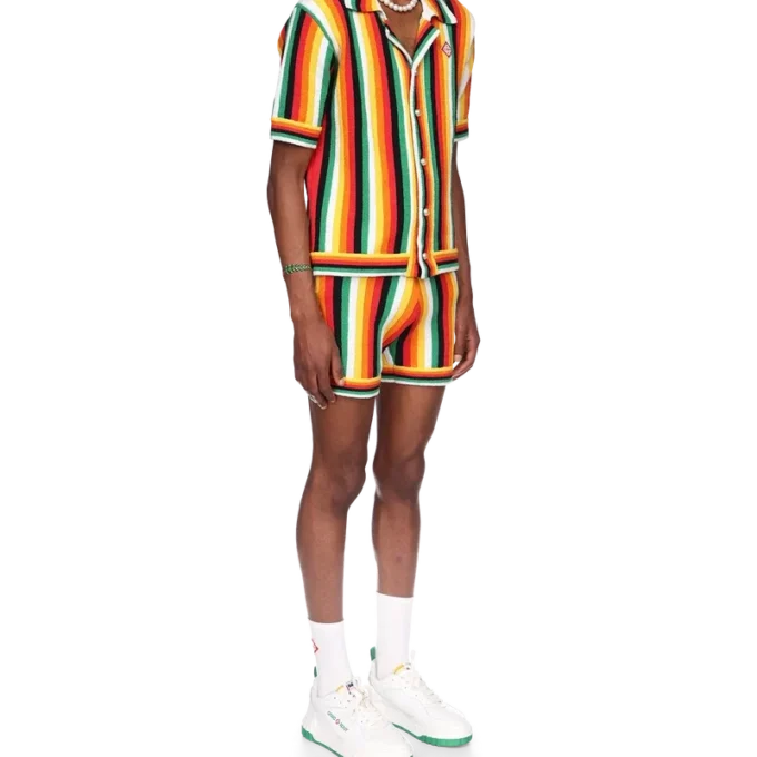 Gestreiftes Frottee-Hemd Gestreiftes Frottee-Hemd