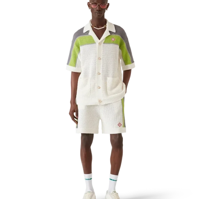 Gestreiftes Häkelhemd