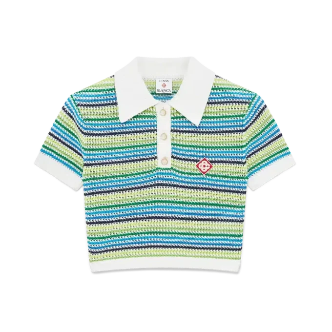 Gestreiftes Kurzarm-Poloshirt Gestreiftes Kurzarm-Poloshirt