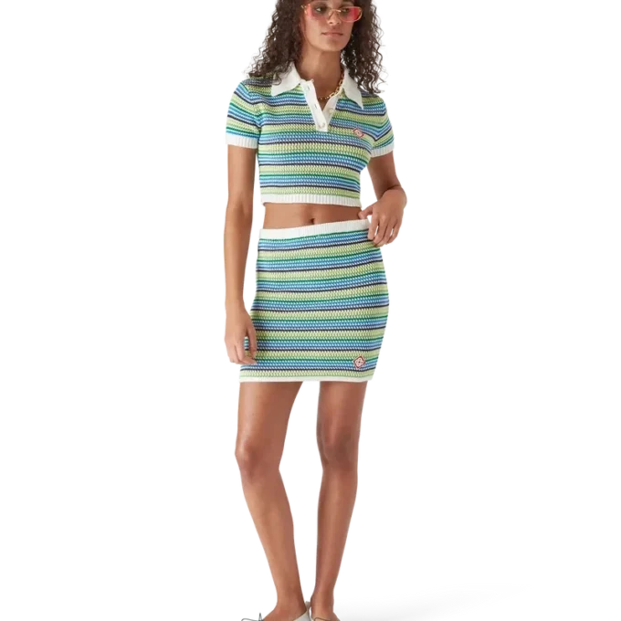 Gestreiftes Kurzarm-Poloshirt Gestreiftes Kurzarm-Poloshirt