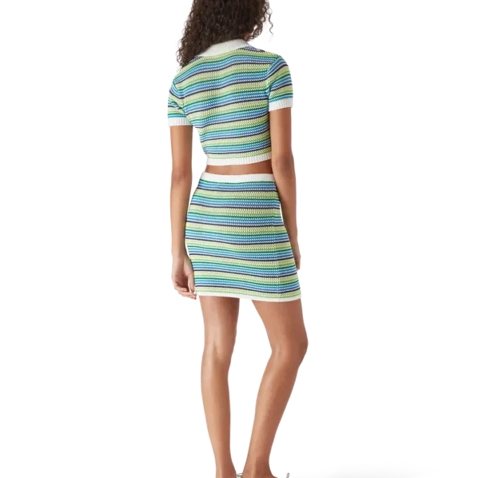 Gestreiftes Kurzarm-Poloshirt Gestreiftes Kurzarm-Poloshirt