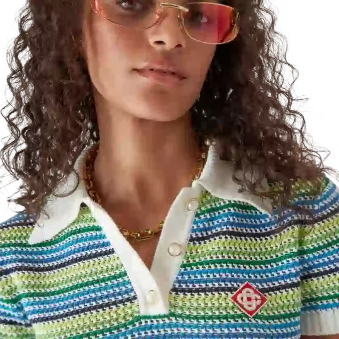 Gestreiftes Kurzarm-Poloshirt Gestreiftes Kurzarm-Poloshirt