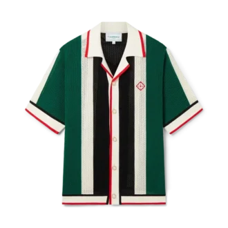 Gestreiftes Mesh-Hemd